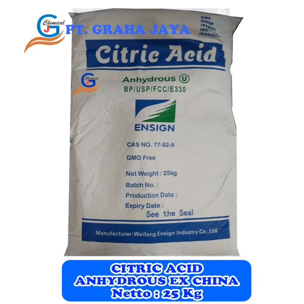 Citric Acid Anhydrous Ex China