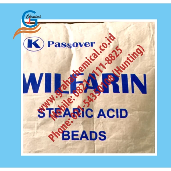 Stearic Acid Beads Wilfarin Ex Indonesia     