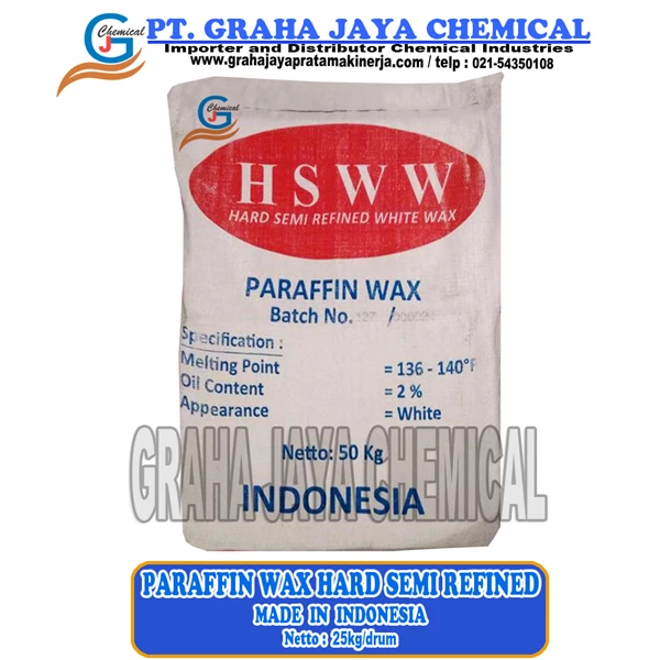 Paraffin Wax Hard Semi Refined - White Wax Ex Pertamina Indonesia