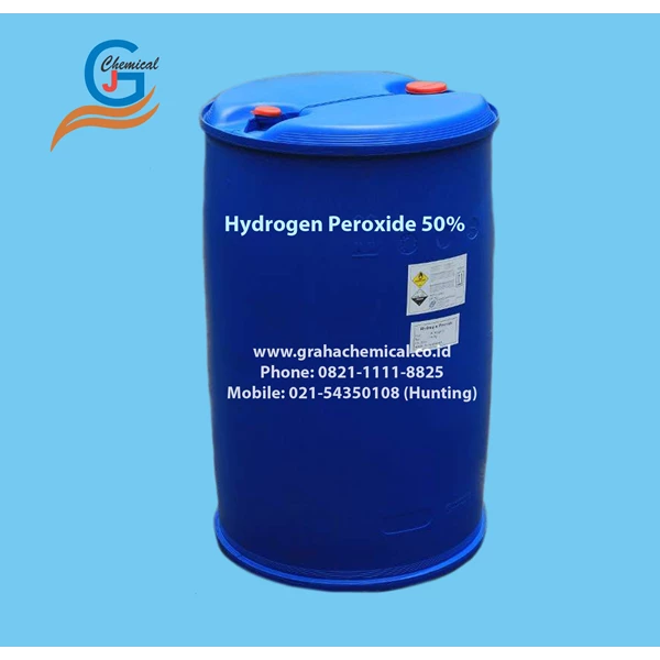 Hydrogen Peroxide 50% (Packing Drum Plastik)